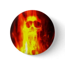 Agony Fiery Skull Pins