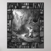 Agony In Garden Dore Jesus Angel Poster