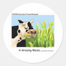 Agrazin' Maze Funny Cow Cartoon Gifts Collectibles Sticker