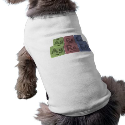 Agrees-Ag-Re-Es-Silver-Rhenium-Einsteinium Doggie T Shirt by ChemicalWords