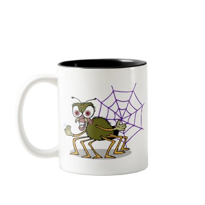 Agressive Spider Coffee Mugs by HalloweenGiftFun