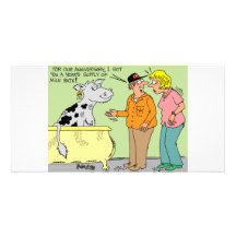 AGRICULTURAL FARMER HUSBAND / WIFE CARTOON HUMOR PHOTO CARD