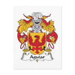 Aguiar Family Crest postcards
