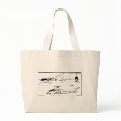 AH1 Blueprint Tote Bag by iflytandemrotor