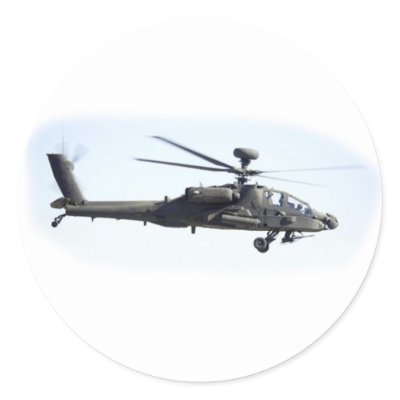 AH-64 Apache Round Stickers by militaryextras