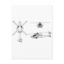 AH-64 blueprint Post Card
