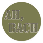 Ah Bach Round Sticker