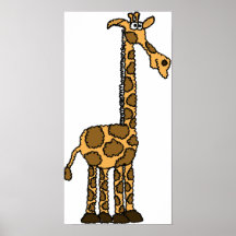 AH- Funky Giraffe Poster
