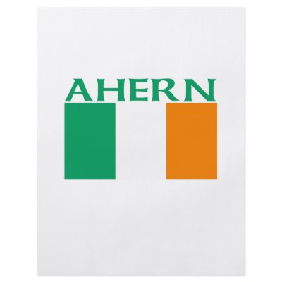 Ahern Irish Flag Flyer Design by bartstshirts