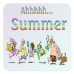 Ahhhh! Summer Square Sticker