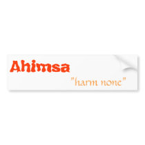 Ahimsa, "harm none" bumper stickers
