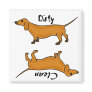AHL- Dirty Paws dachshund Magnet