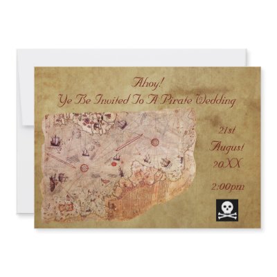 Ahoy! A Pirate Wedding Personalized Announcement by VintageFactory