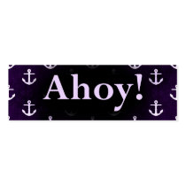Ahoy! Anchor Pattern Design Dark purple