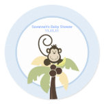 Ahoy Mate Monkey Favor Stickers 3-inch