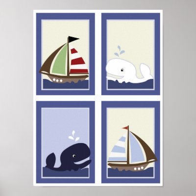 AHOY MATE Sail boat Boys Nursery Room Prints by allpetscherished