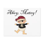 Ahoy Matey Baby Pirate Postcard