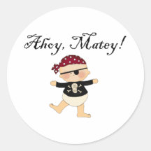 Ahoy Matey Baby Pirate Stickers