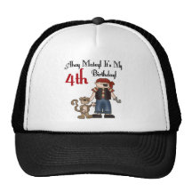 Ahoy Matey Pirate 4th Birthday Tshirts and Gifts Hats