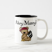 Ahoy Matey Teddy Bear Pirate Mug