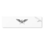 Ahura winged disc skull bumper stickers