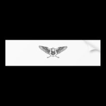 Ahura winged disc skull bumper stickers