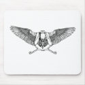 Ahura winged disc skull mousepads