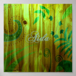 Aida; Foliage and Wood Print