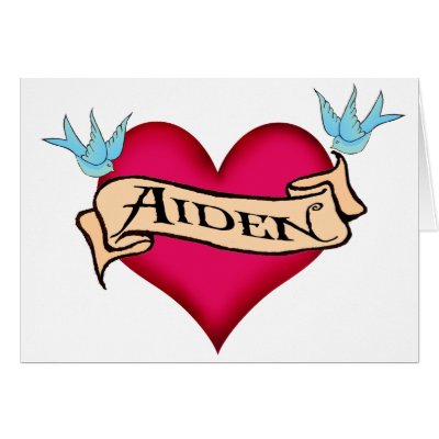 Aiden - Custom Heart Tattoo T-shirts & Gifts by customtattoogifts