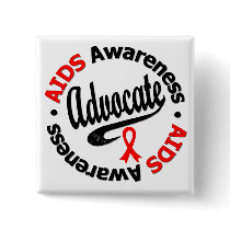 AIDS Advocate Pinback Buttons