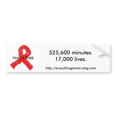 AIDS Awareness bumper sticker by rentheadperson
