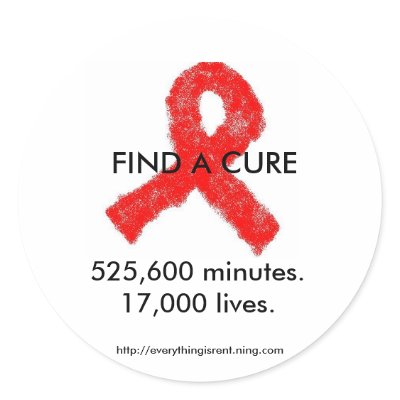 AIDS Awareness stickers by rentheadperson