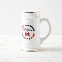 AIDS Believe Scripted Butterfly Mugs