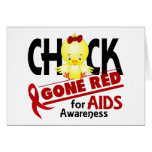 AIDS Chick Gone Red 2 Greeting Card