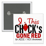 AIDS Chick Gone Red Buttons