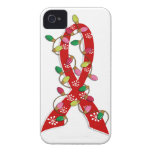 AIDS Christmas Lights Ribbon Iphone 4 Case-mate Case