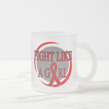 AIDS Fight Like A Girl Circular Coffee Mugs