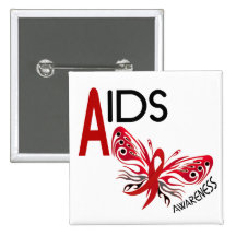 AIDS / HIV Butterfly 3 Awareness Pins
