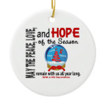 AIDS HIV Christmas 3 Snow Globe Ornaments