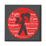AIDS HIV Fight Like A Girl Collage Refrigerator Magnet