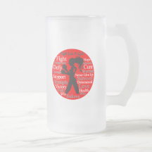 AIDS HIV Fight Like A Girl Collage Mugs