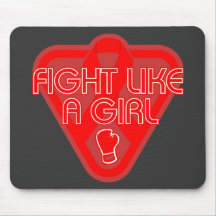 AIDS HIV Fight Like A Girl Glove Mousepad