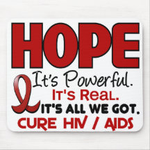 AIDS HIV HOPE 1 MOUSE MATS