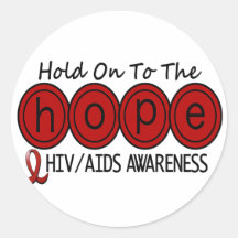 AIDS HIV HOPE 6 STICKERS