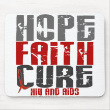 AIDS / HIV HOPE FAITH CURE MOUSEMATS