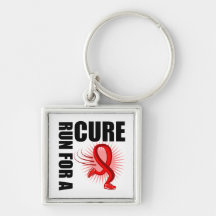 AIDS HIV Run For A Cure Keychain