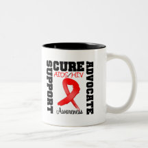 AIDS HIV Support Advocate Cure Mug