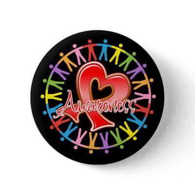 AIDS HIV Unite in Awareness Pinback Buttons by giftsforawareness