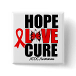 AIDS Hope Love Cure Pins