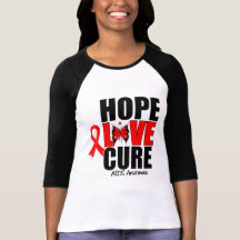 AIDS Hope Love Cure Tees